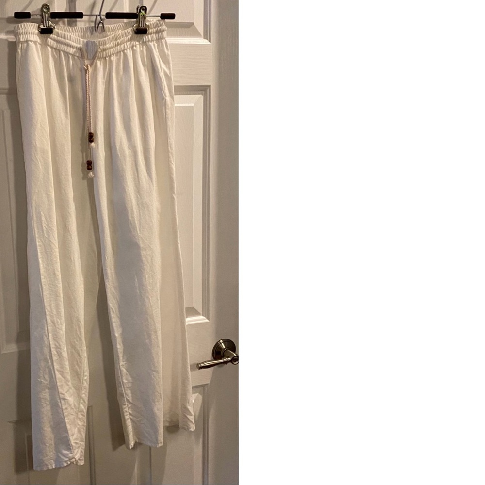 Quiksilver White Linen Pant